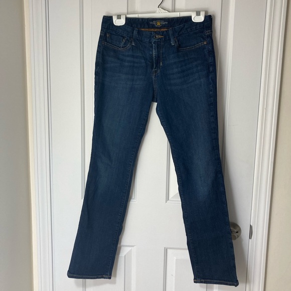 Lucky Brand Sweet Jean Straight Ankle Length Blue Jeans - Picture 4 of 13
